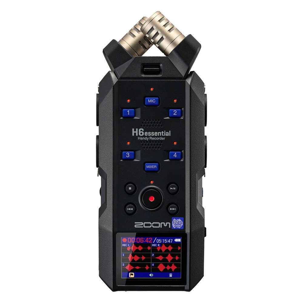 Zoom H6essential 6-Track 32-Bit Float Handy Recorder, Bundle with Lavalier Micro