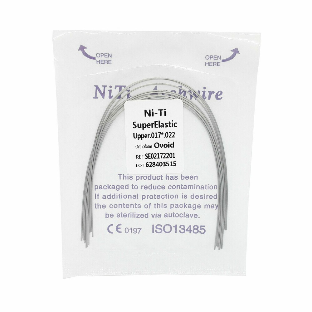 Dental Super Elastic NITI Rectangular Arch Wire Ovoid Natural Square Upper/Lower