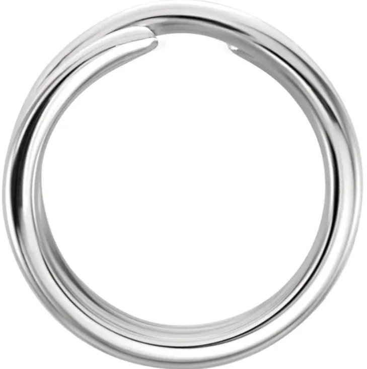 10mm OD 14gauge Solid 950 PLATINUM Round Split Jump Ring Clasp Charm Keychain US