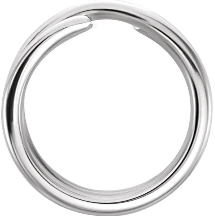 PLATINUM 10mm OD 14gauge 950 Solid Round Split Jump Ring Clasp Charm Keychain US