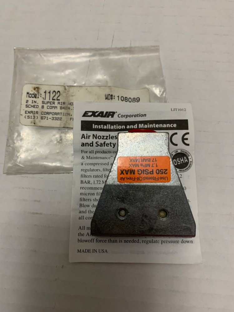 EXAIR 1122 Super Air Nozzle 2” NEW!!