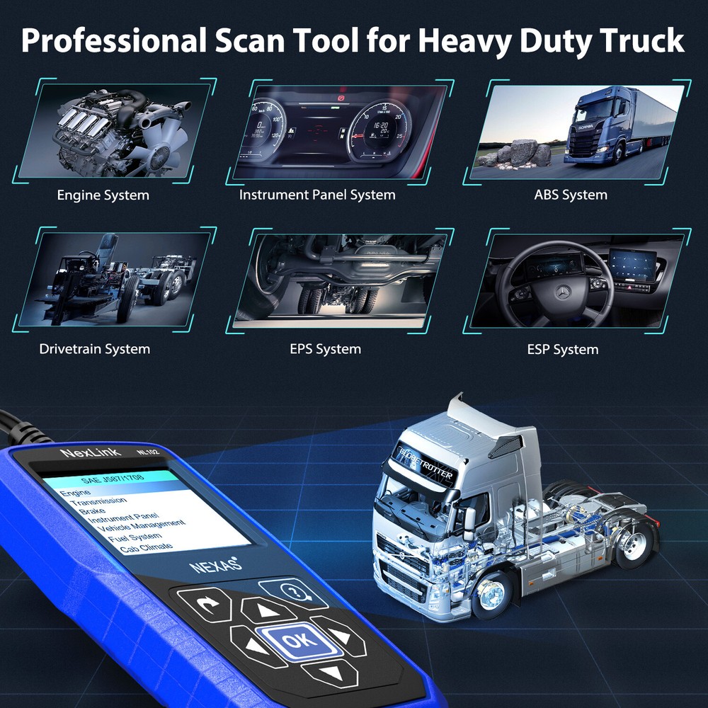 NEXAS NL102 All System Diesel Heavy Duty Truck Diagnostic Scanner Code Reader
