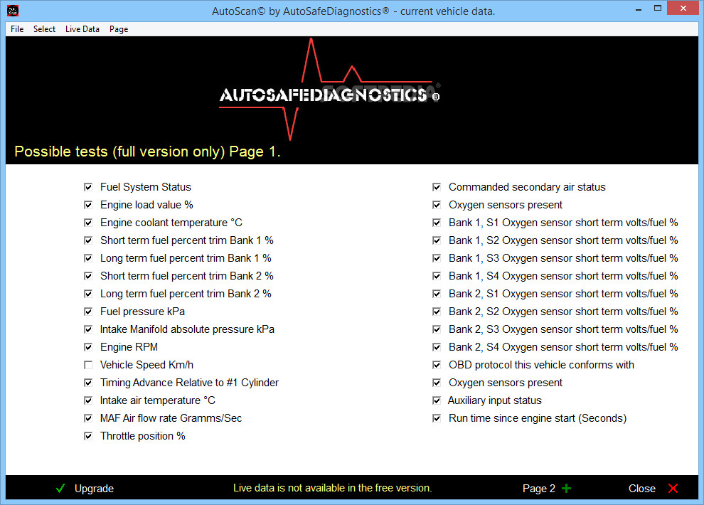 Autoscan Standard OBD2 EOBD Engine Diagnostic Software 4 all Vehicles Elm327