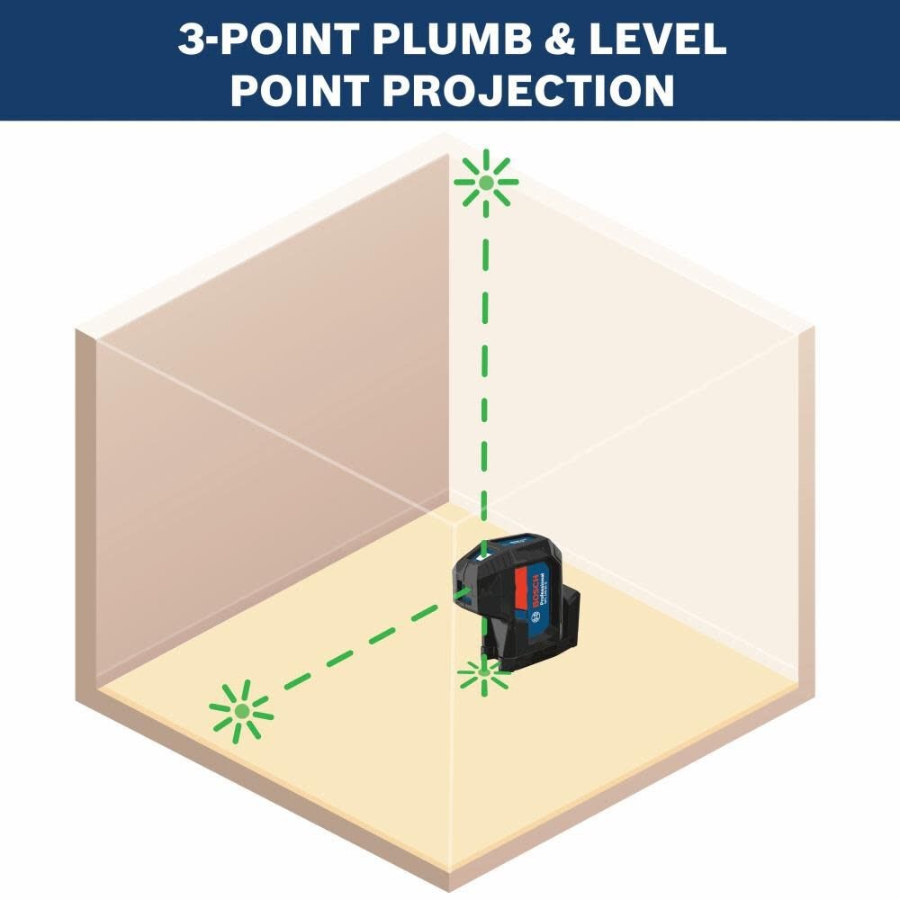 Bosch GPL100-30G 3 Point Laser Level - Black