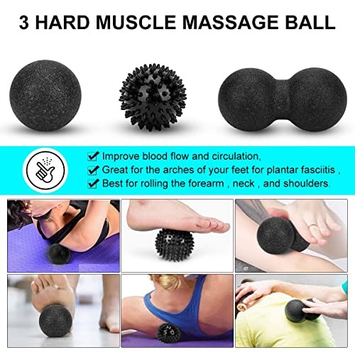 Foam Roller Set - High Density Back Roller, Muscle Roller 16.5-inch Foam Roller