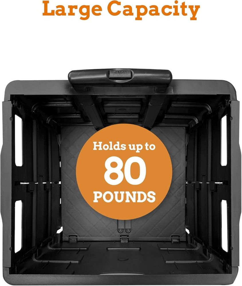 Space-Saving 2 Wheel Utility Cart: Durable, Lightweight & Versatile - Black