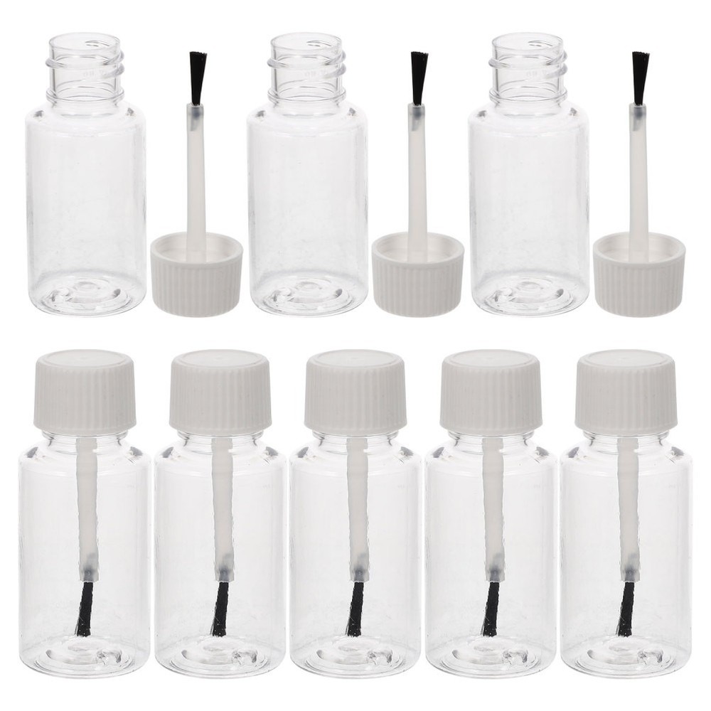 8 Pcs Empty Nail Polish Bottles with Brush Containers Varnish Small