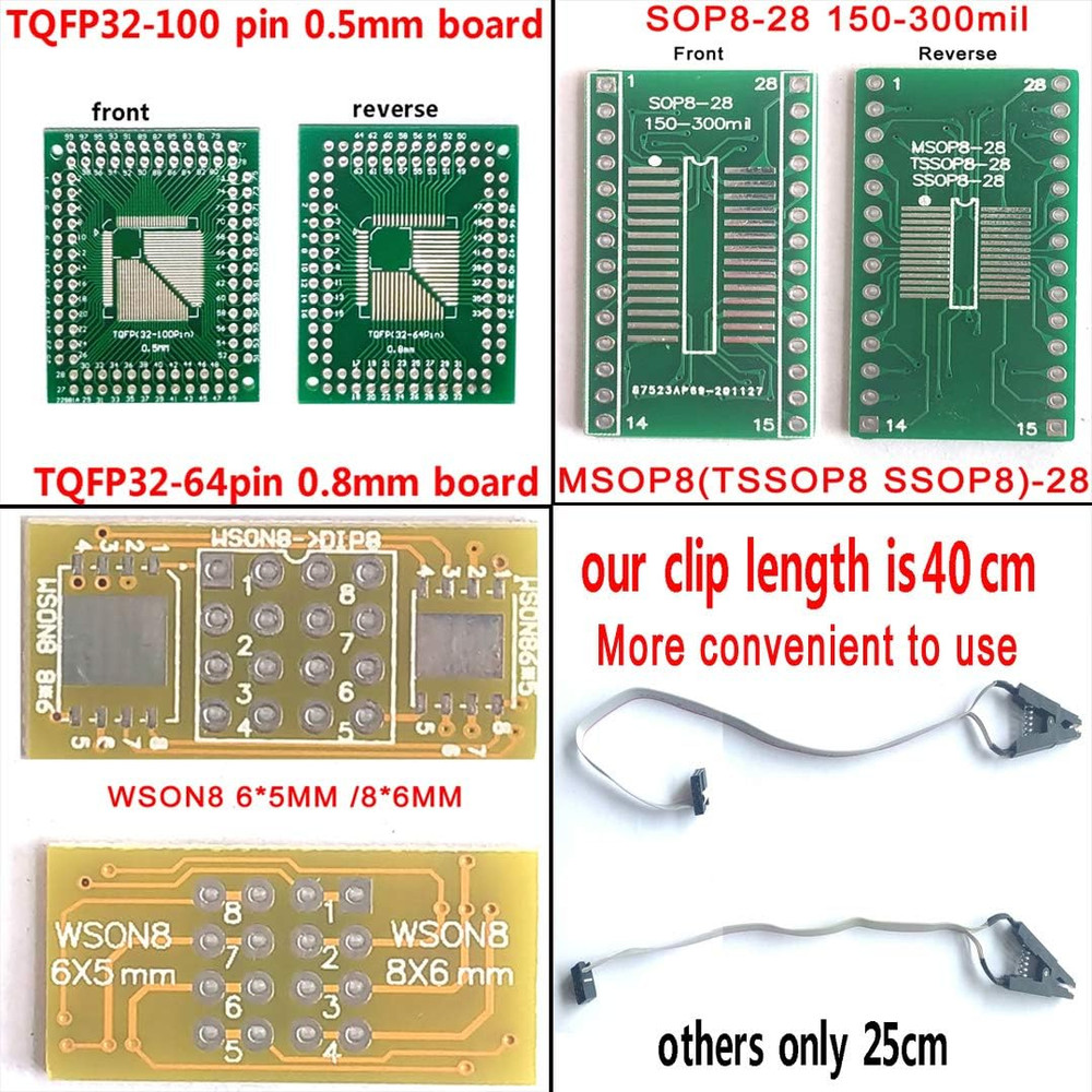 T48 Programmer 19 Adapter Compatible with Xgecu Socket IC Nand Nor Flash 24 93 2
