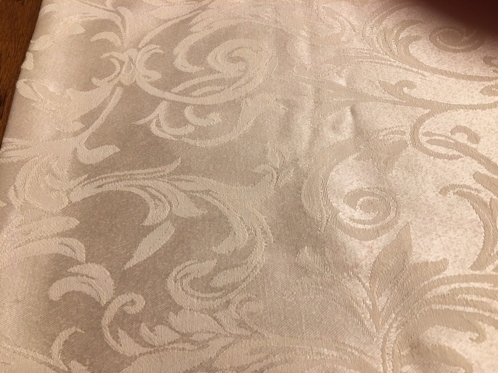 Table Runner Yellow Jacquard Silky Fabric