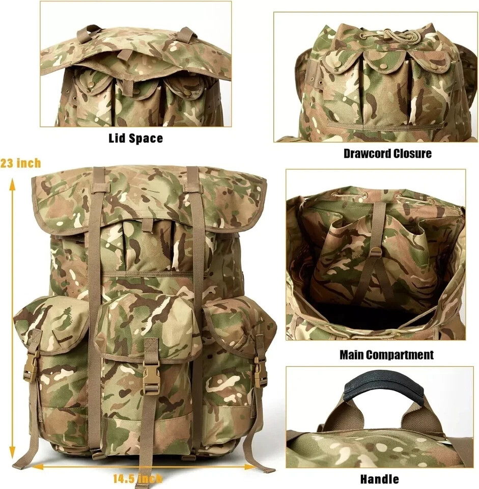 Military ALICE Pack Large Rucksack Backpack Army Tactical Bug Out Gear Frame