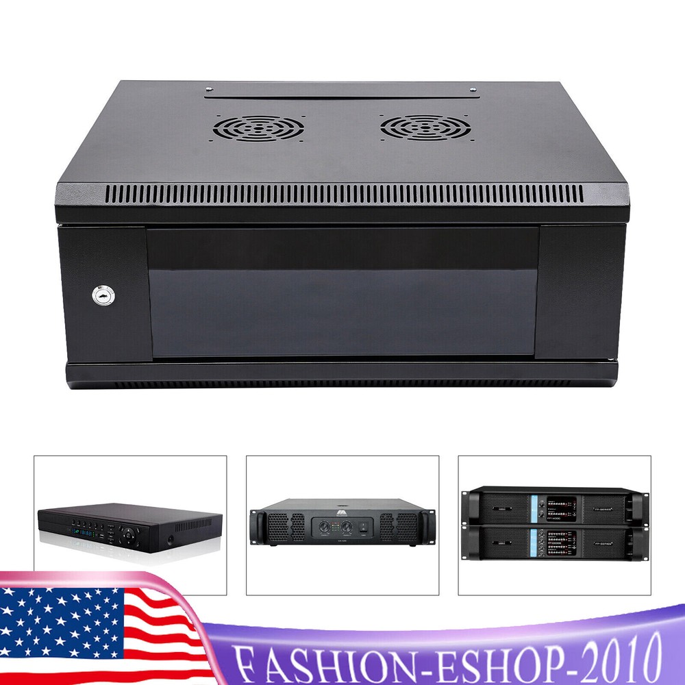 4U Server Cabinet Case Wall Mounted Network Server Data Cabinet Enclosure Rack