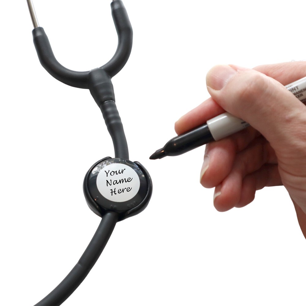 2 Pack - Adjustable Stethoscope ID Name Tags for All Size Cardio Steth Sizes
