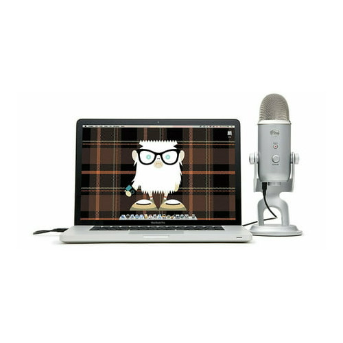 Blue Microphones Yeti USB Microphone Silver Bundle Pop Filter