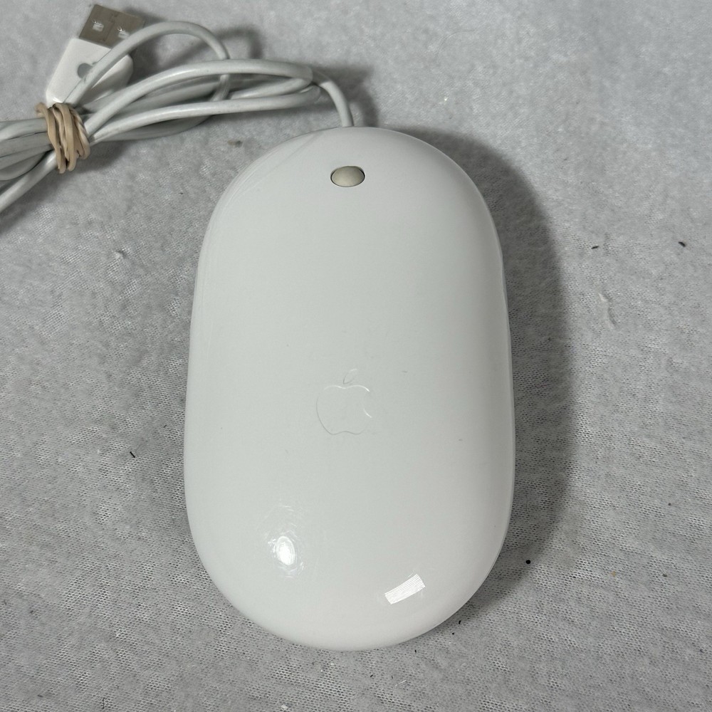 Apple A1152 Mighty Mouse USB Wired Optical For Mac Tested
