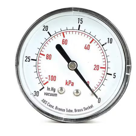 Vacuum Gauge, Test, 2-1/2 In, 4Fmd9