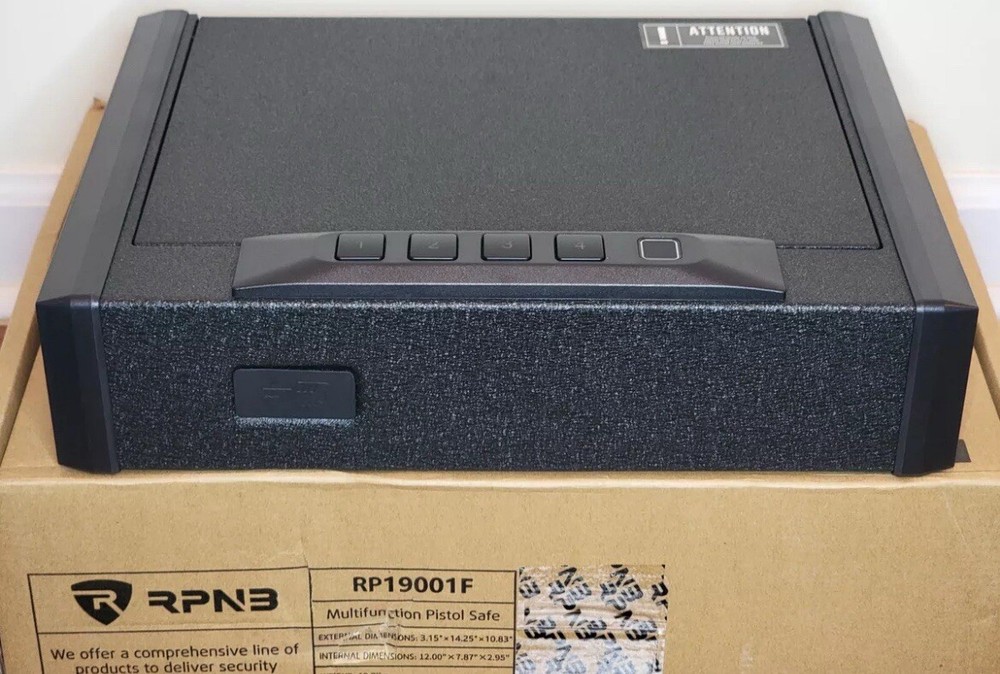 RPNB Safe Lock Box Biometric Vault Security Key Pad NEW