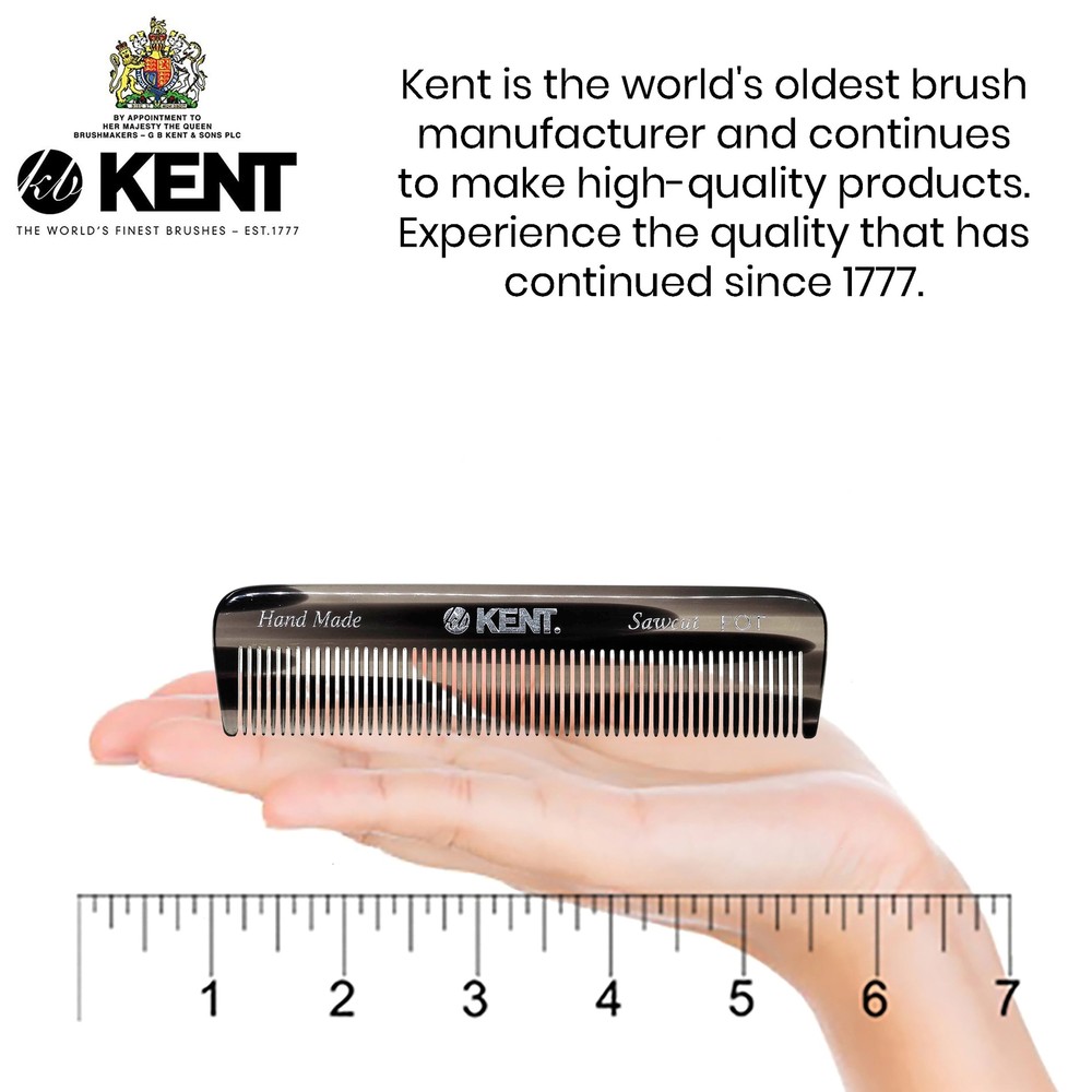 4.5" Handmade Fine Tooth Pocket Comb