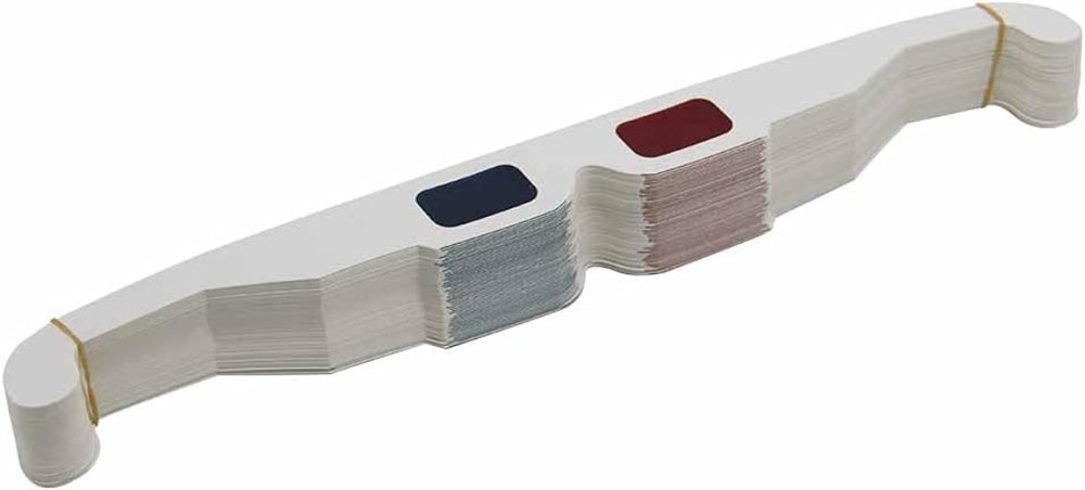 White Frame Anaglyph 3D Glasses 50 Pack