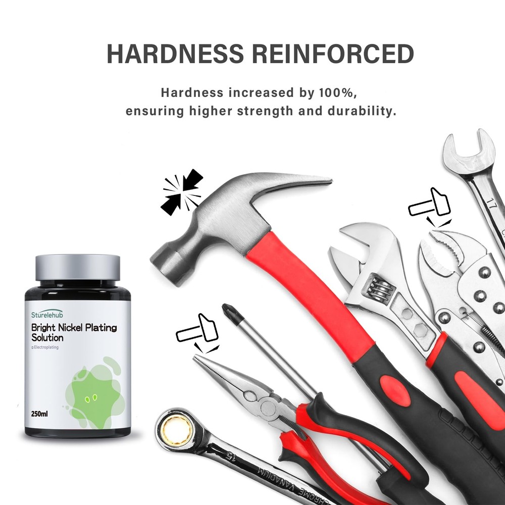 Bright Nickel Plating Solution, 250ml, Electroplating Solution, Excellent Cor...