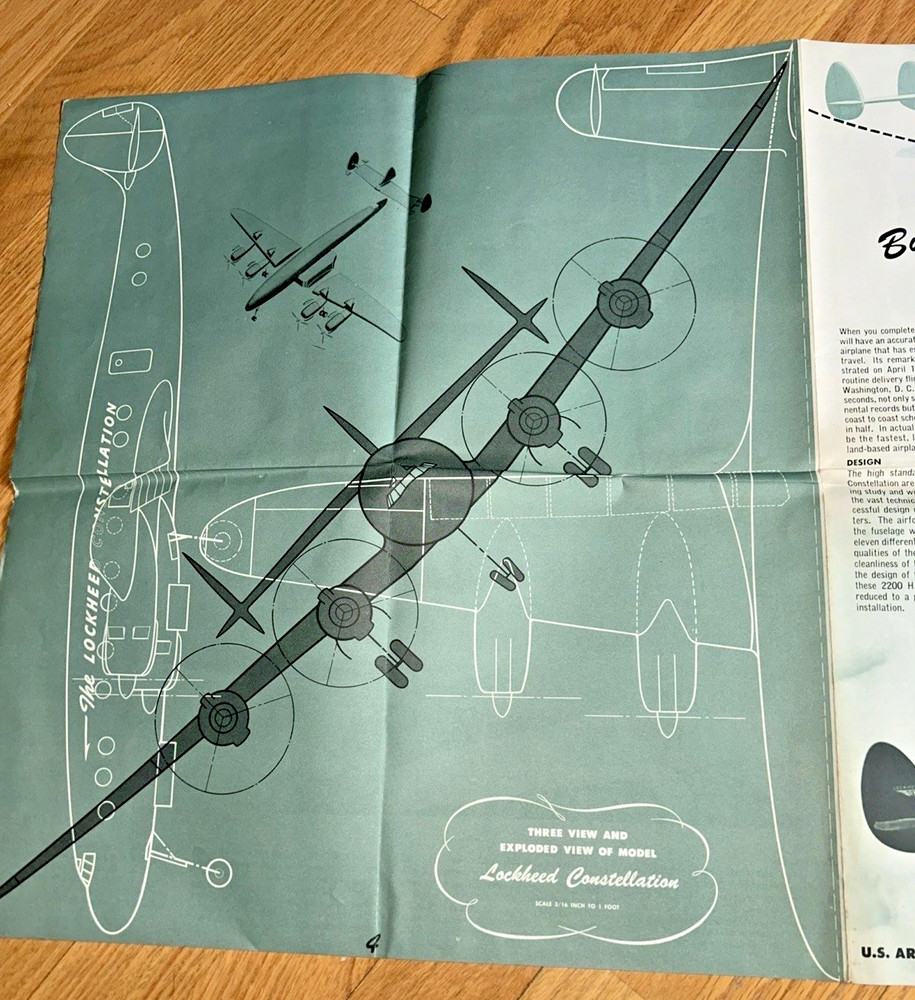 1944 LOCKHEED CONSTELLATION MODEL PLANS