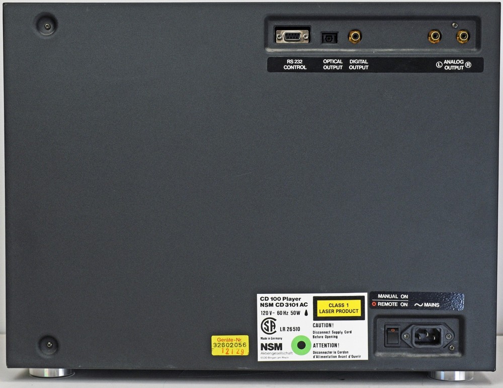 NSM CD3101 single-disc player/transport/controller with 100 CD transport/Changer