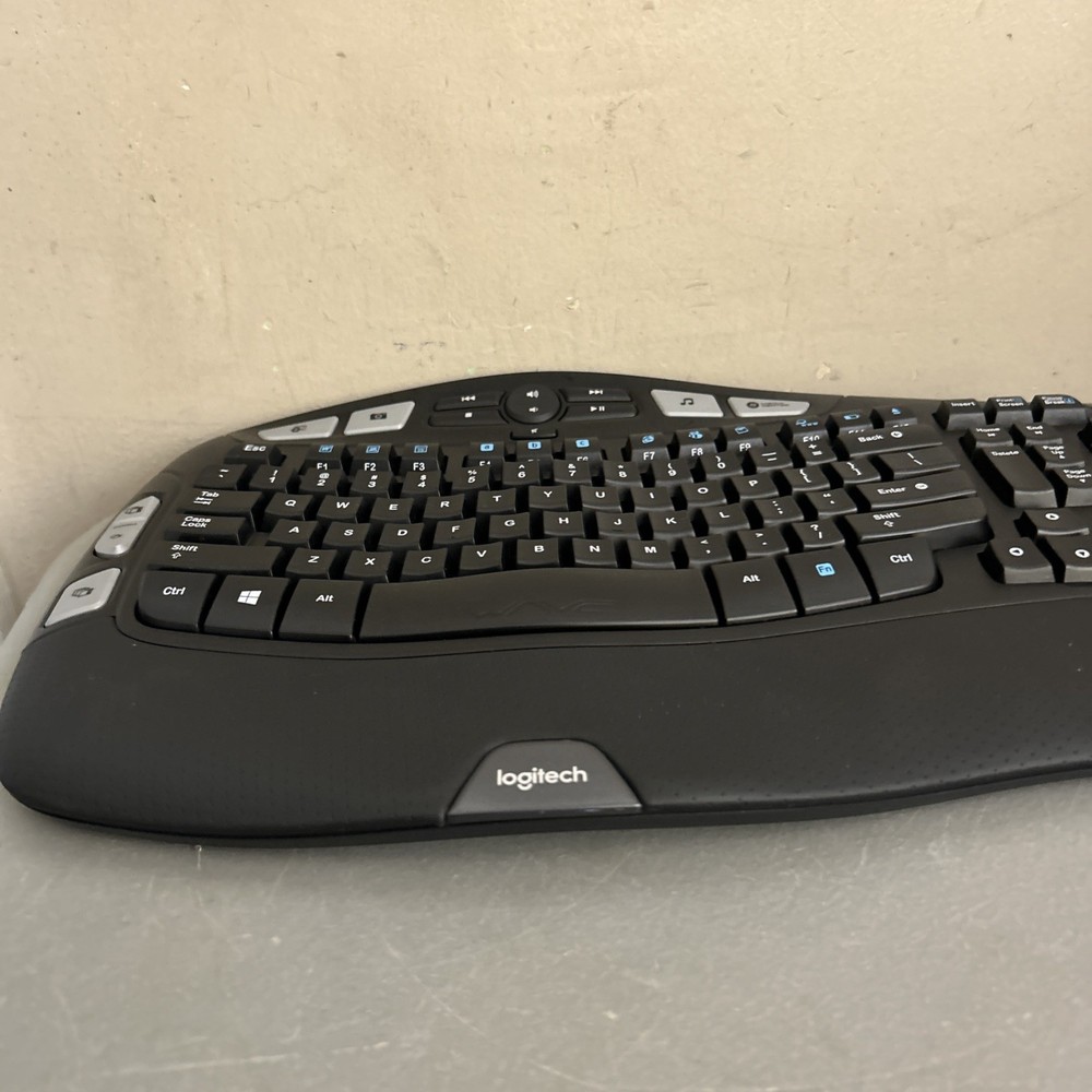Logitech K350 Ergonomic Keyboard And Wireless Mouse USB Receiver