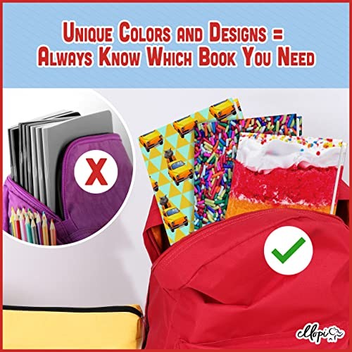 Stretchable, Easy Apply Book Covers 6 Pack Solid Book Cover Standard 6Pk 7