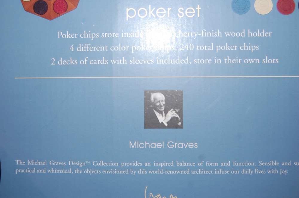 NIB Michael Graves Design Poker Set