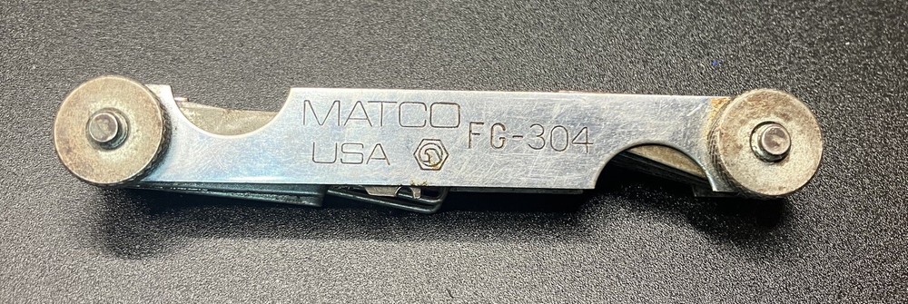 Vintage MATCO Tools USA Feeler Gauge FG-304