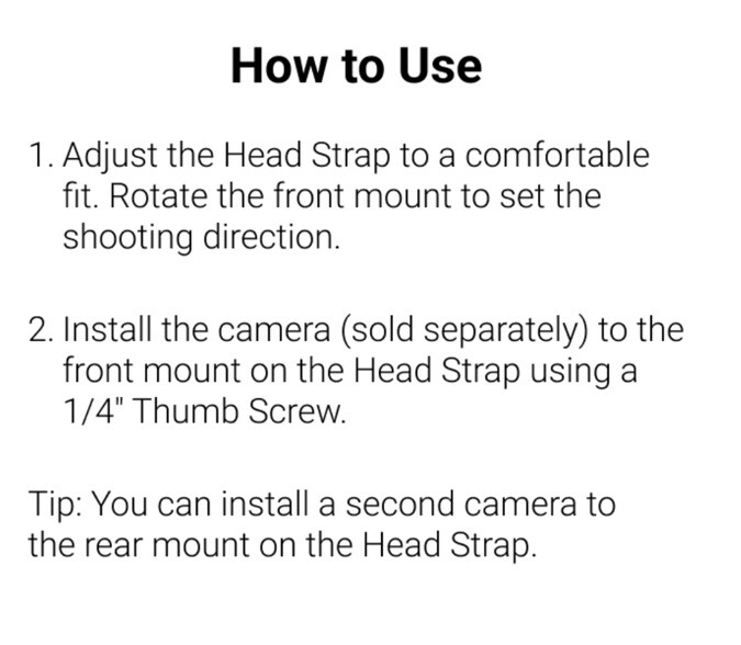 Original Insta360 Head Strap - Adjustable, Compatible with Insta360 Cameras