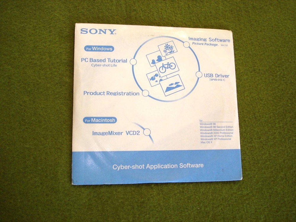 Sony Cyber-shot VCD2 Device Driver & Imaging Software  CD