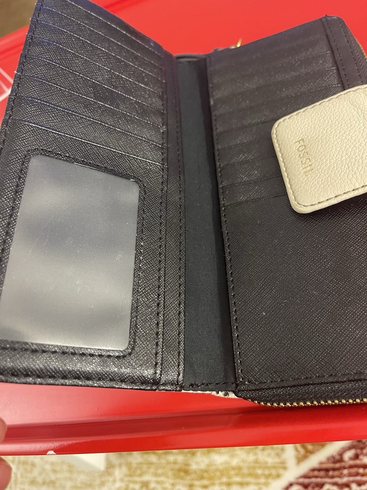 FOSIL MADISON WALLET GRAY LEADER PYTHON SNAKECLUTCH ORGANIZER