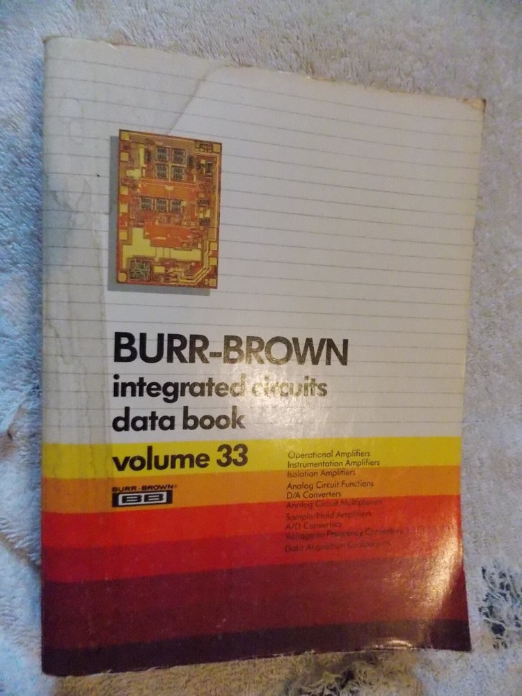 BB BURR BROWN Data Book 1989 PRODUCT DATABOOK Integrated Circuits Volume 33