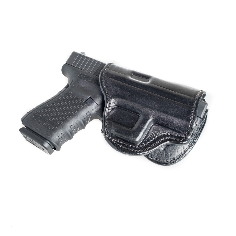 PADDLE LEATHER HOLSTER FOR CZ 75. OWB PADDLE ADJUSTABLE CANT.