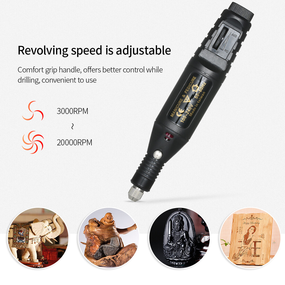 Electric Drill Tool Variable Rotary Engraving Pen Carve Set D8D1