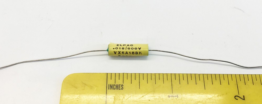 3 NOS Elpac Capacitors .018 MFD @ 600 VDC