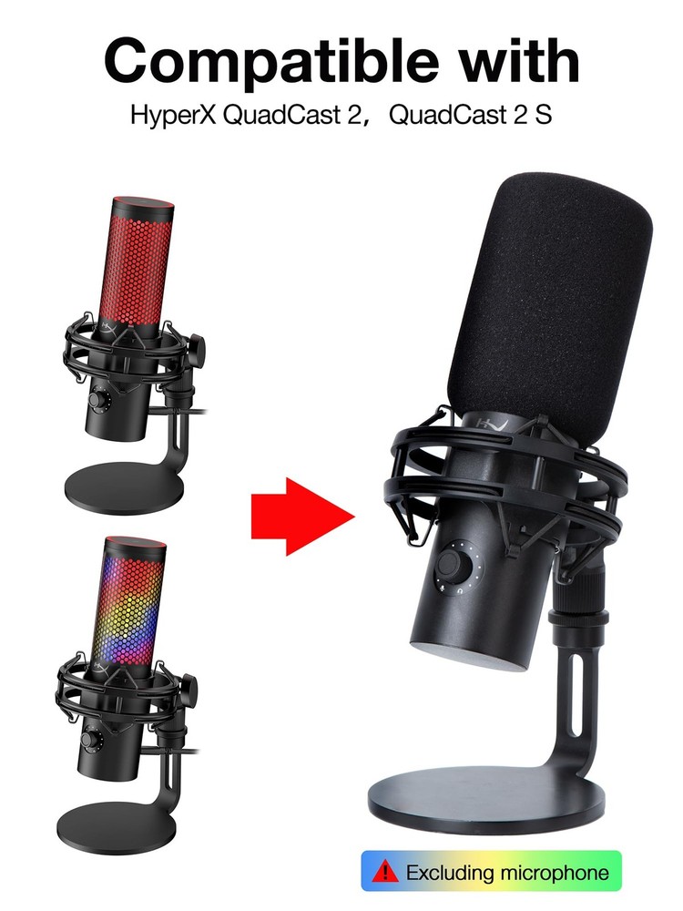 QuadCast 2 Pop Filter Windscreen Compatible with HyperX QuadCast 2 Microphone