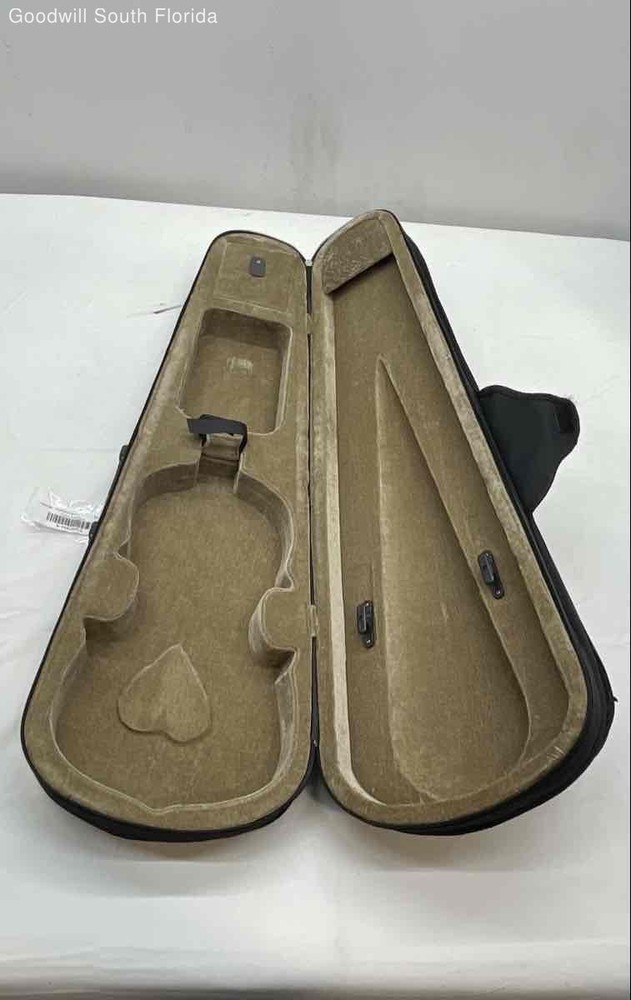 Black Solid Fabric Handle Zipper Storage Musical Instrument Violin Case