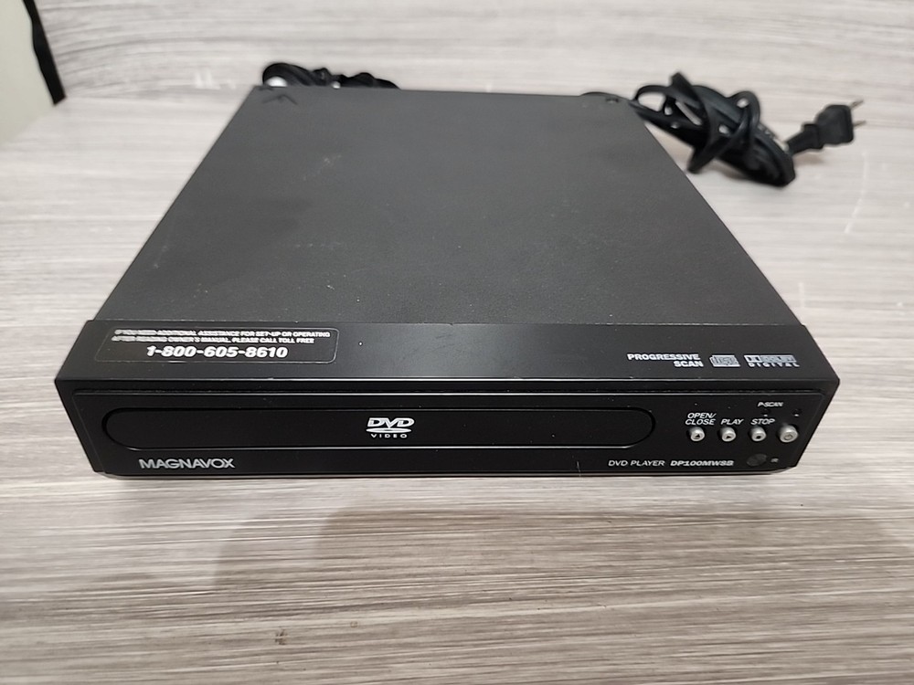 Compact Magnavox Model DP100MW8B DVD Player, No Remote Works!