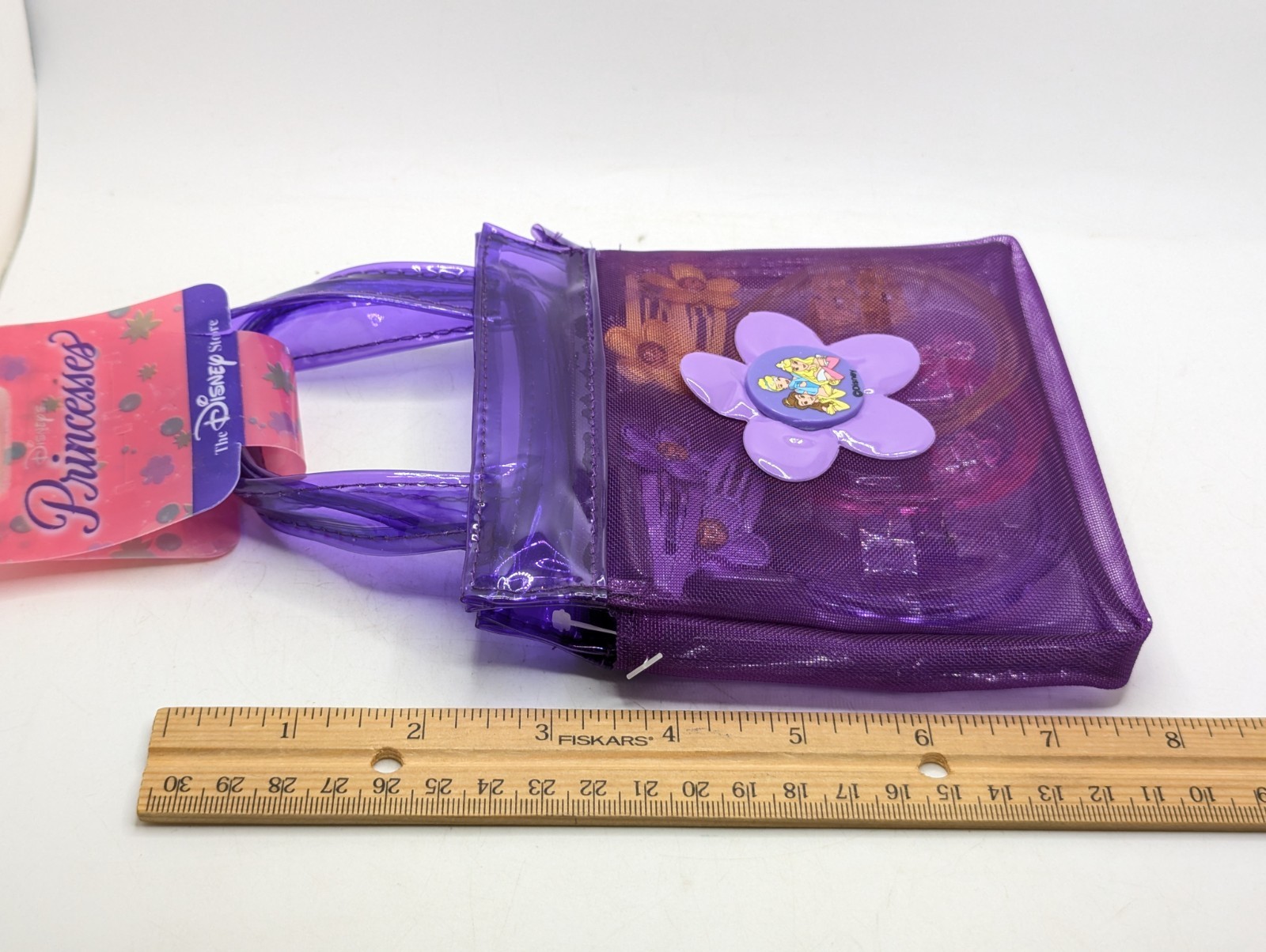 Vtg Disney Princesses The Disney Store Purple Mesh Bag Set Hair Accessories 2001