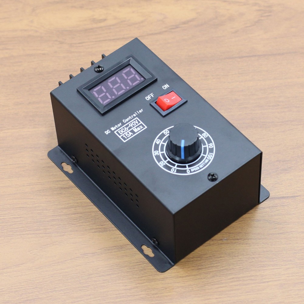 DC Motor Speed Regulator 6V-90V Digital LED PWM Motor Controller Switch Reverse
