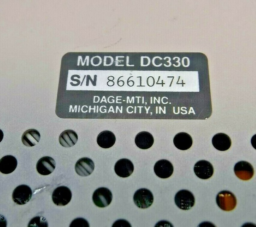 Dage MTI, DC330, CCD Color Microscope Camera Controller Unit, Not Tested