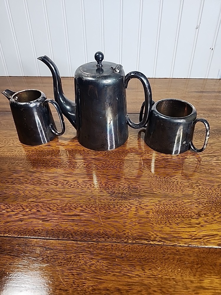 Silver-Plated Coffee/Tea Set 3 pieces Vtg Made in England
