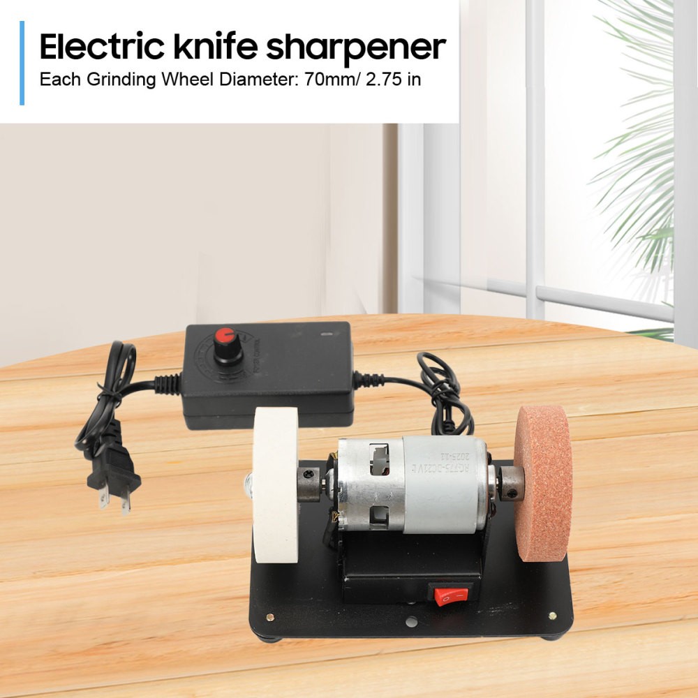 Electric Benchtop Grind Sander Adjustable Variable Speed Table Grinding Machine