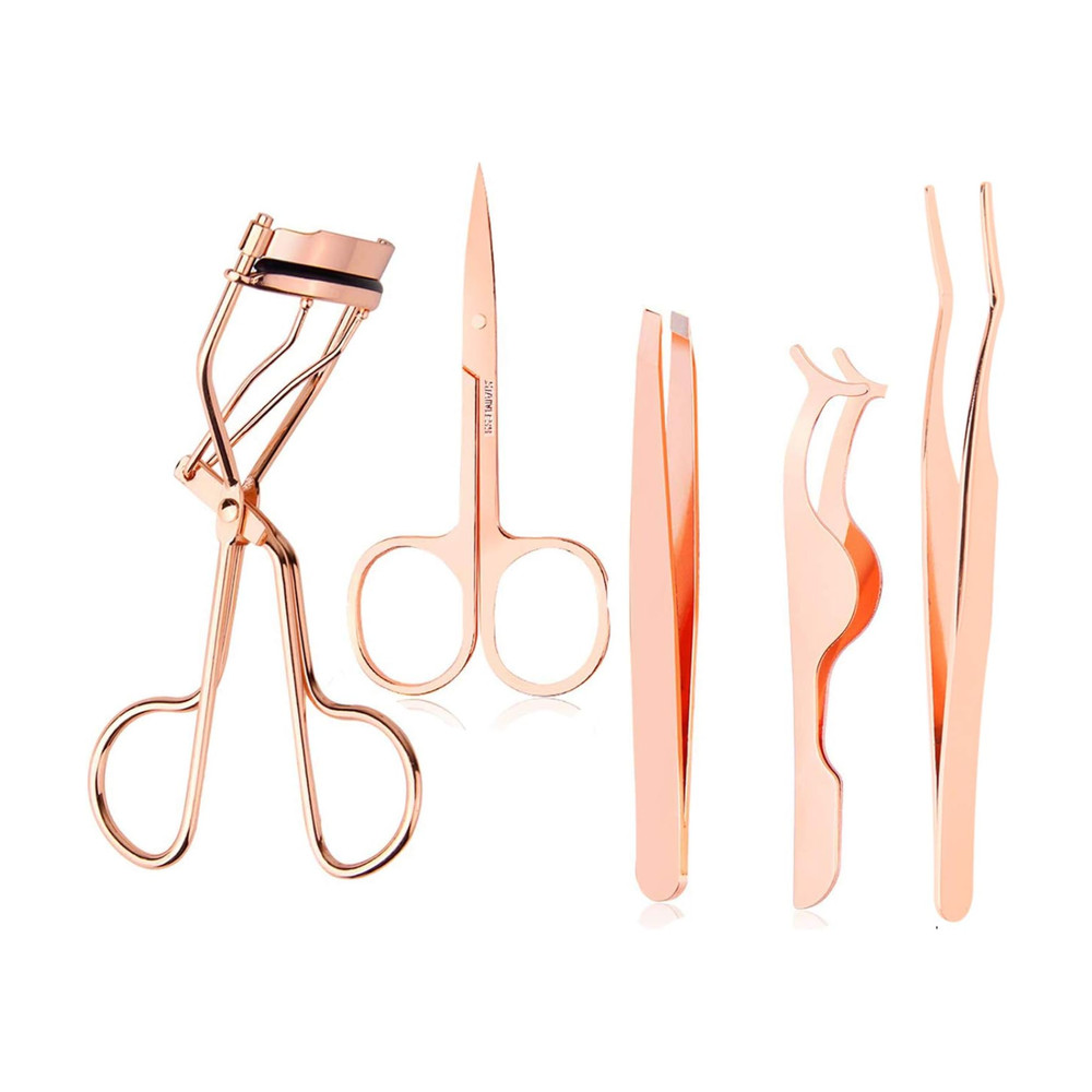Eyelash Applicator Tool Set 5PCS Lash Applicator Curler Scissors Kit