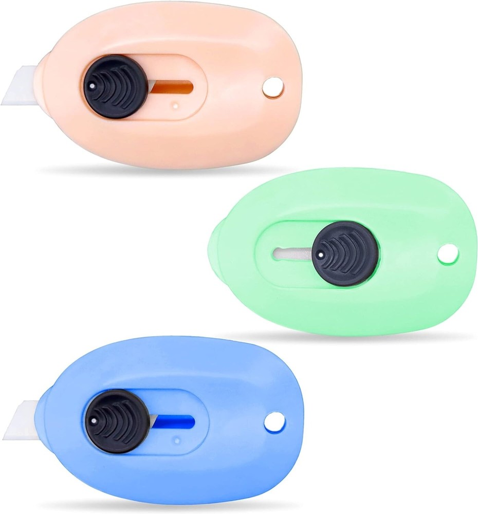 Sonuimy Mini Ceramic Box Cutter 3pcs Safety Package Box Opener Retractable