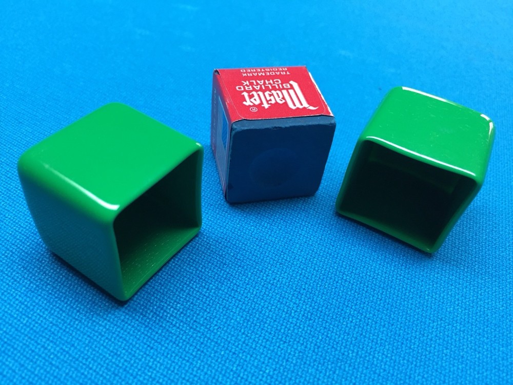 10 Green Billiard Pool Chalk Cup Holders