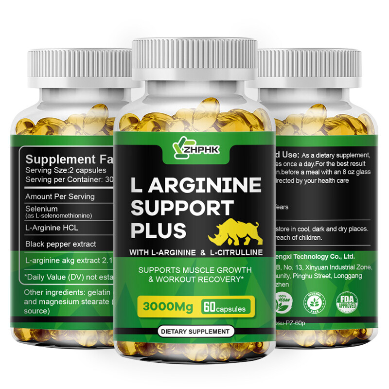 L-Arginine 3000mg, Extra Strength Nitric Oxide & Circulation Boost, ED Support
