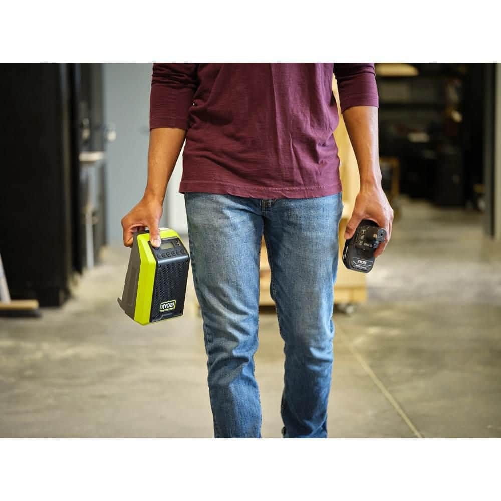 RYOBI ONE+ 18V Cordless Compact Radio with Bluetooth (Tool Only)