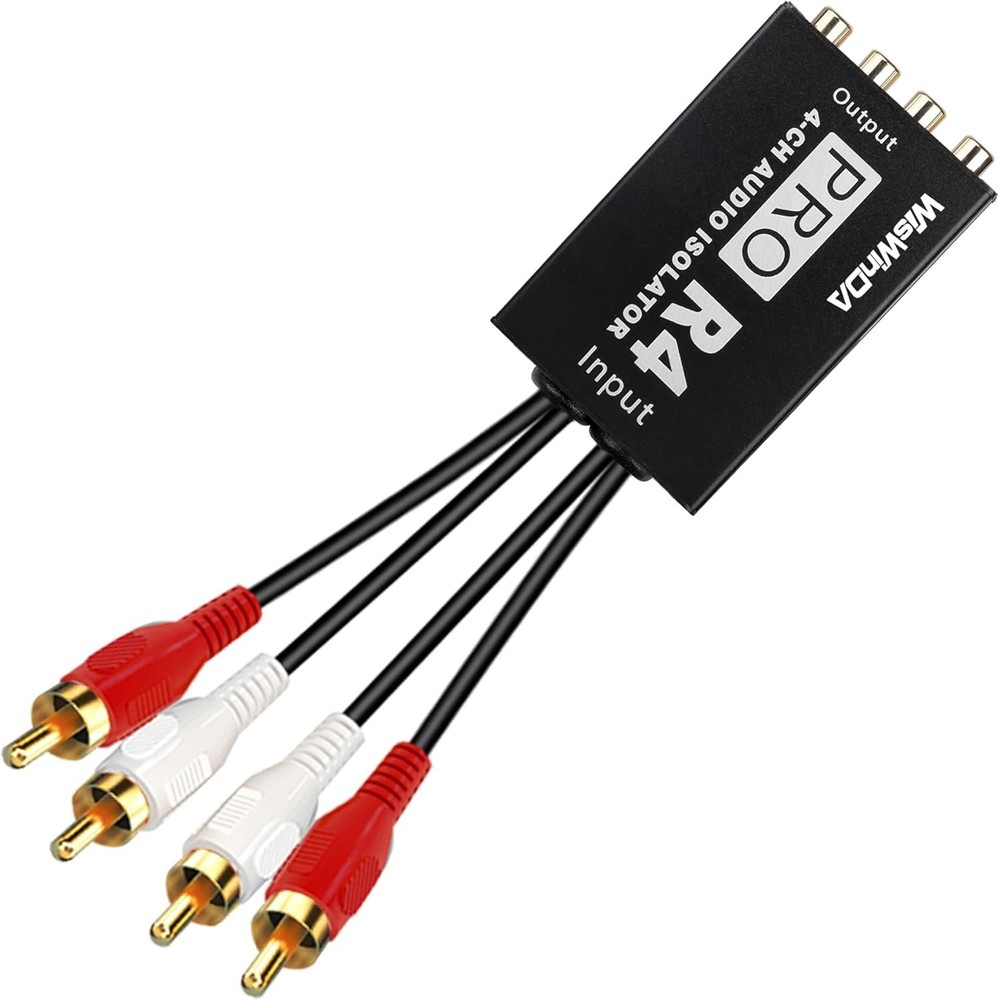 Pro 4Ch RCA Ground Loop Isolator/Noise Filter